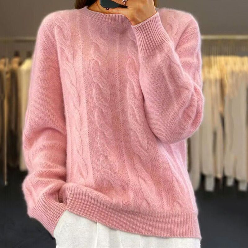 Strickpullover mit Zopfmuster - Sanfte Wärme & Schick - Winter
