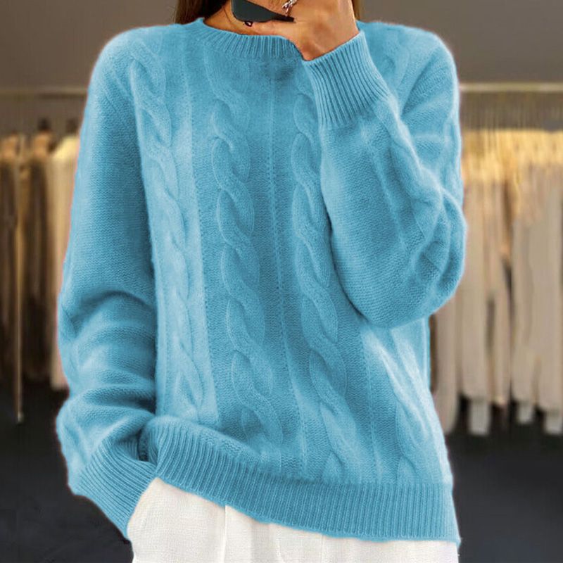 Strickpullover mit Zopfmuster - Sanfte Wärme & Schick - Winter