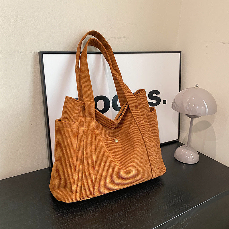 Strukturierte Cord-Tote-Bag