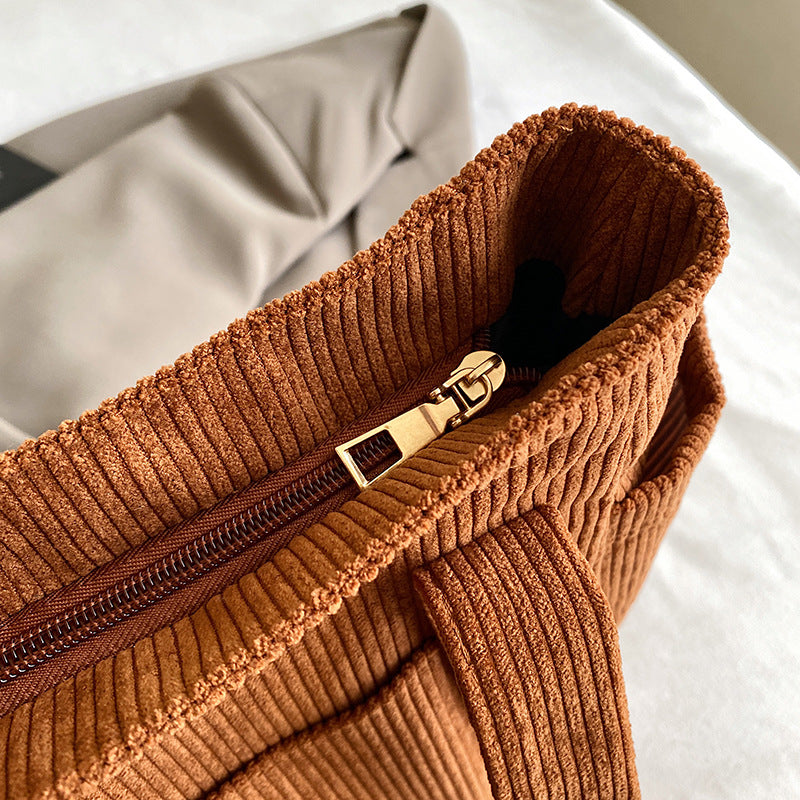 Strukturierte Cord-Tote-Bag
