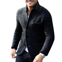 Strukturierte Strick-Blazer-Jacke für Herren
