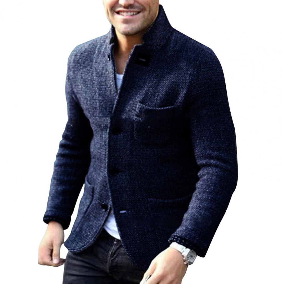 Strukturierte Strick-Blazer-Jacke für Herren
