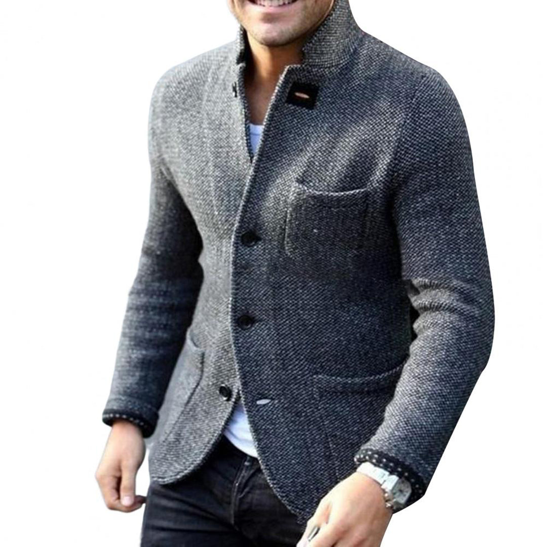 Strukturierte Strick-Blazer-Jacke für Herren