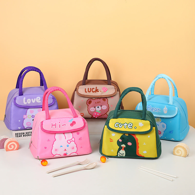 Süße isolierte Lunchtasche mit Dinosauriermotiv