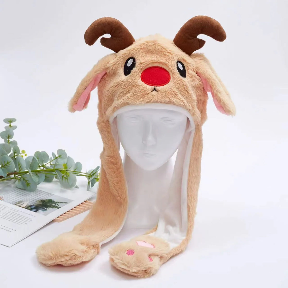 Süße Mütze mit beweglichen Ohren