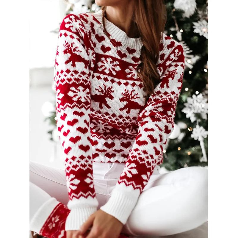 Süßer Damen-Weihnachtspullover für den Winter