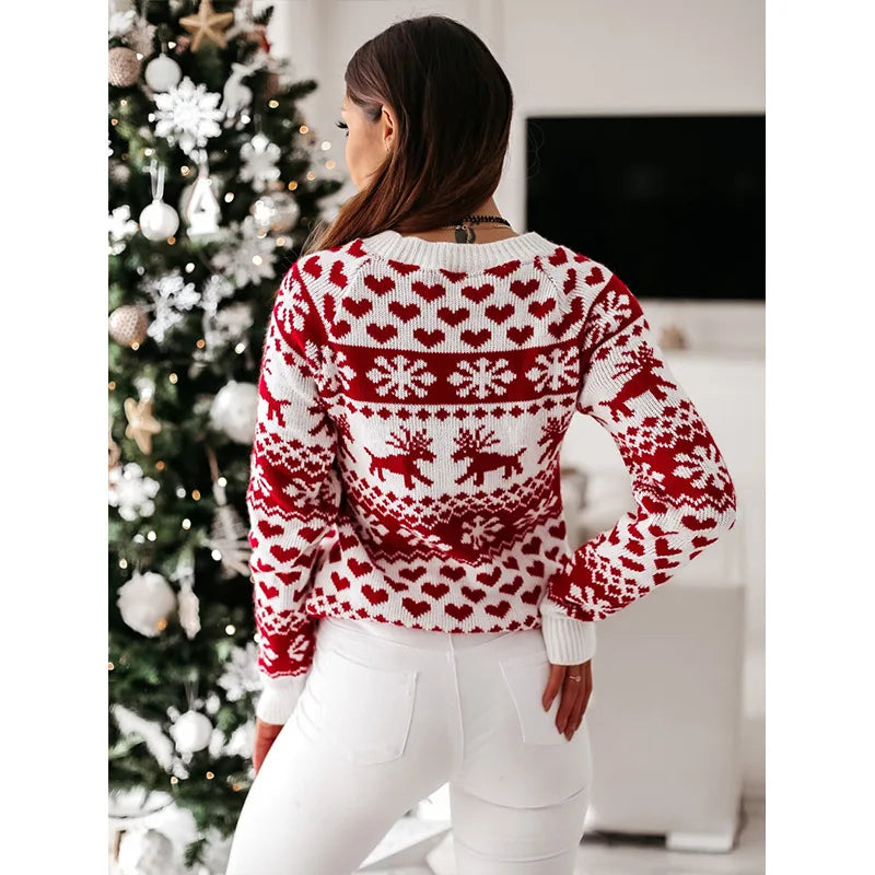 Süßer Damen-Weihnachtspullover für den Winter