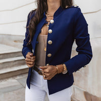 Taillierte Damen-Blazerjacke mit Knöpfen vorne