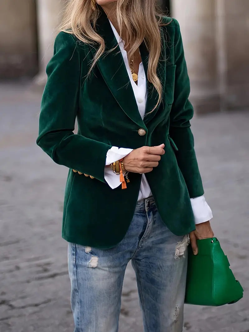 Taillierte langärmlige Blazerjacke für Damen