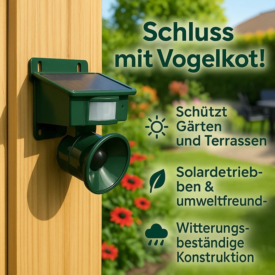 Tauben vertreiben von Balkon & Garten | Vogelabwehrgerät