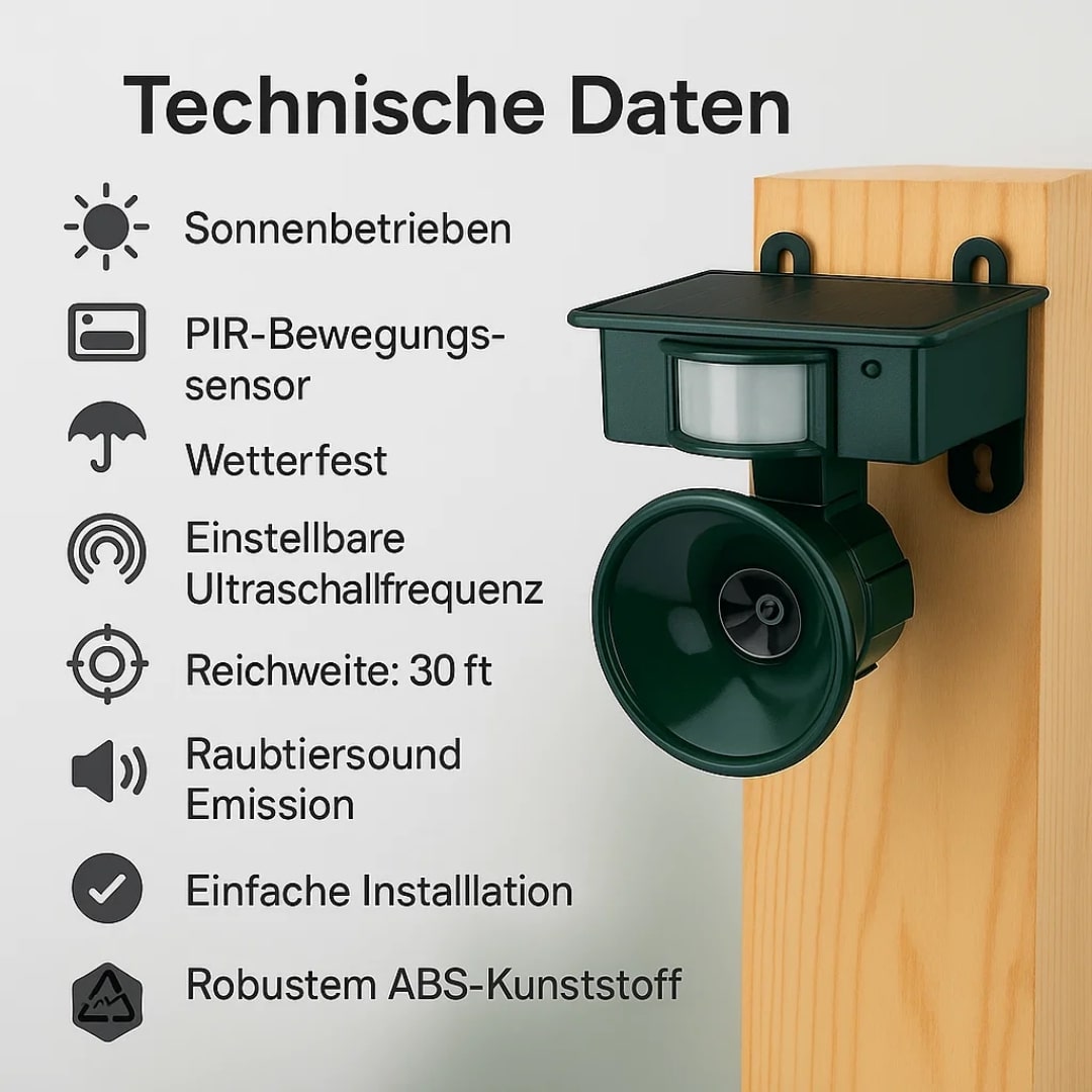 Tauben vertreiben von Balkon & Garten | Vogelabwehrgerät