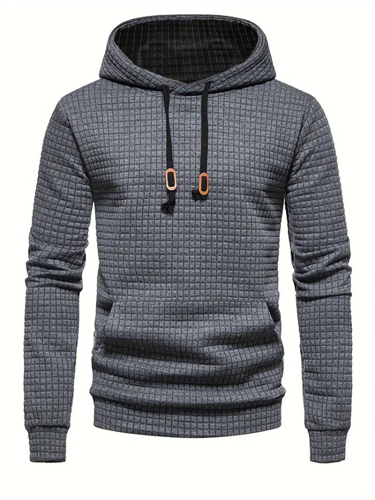 Texturierter Herren-Kapuzenpullover