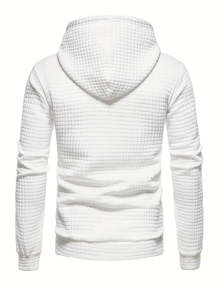 Texturierter Herren-Kapuzenpullover