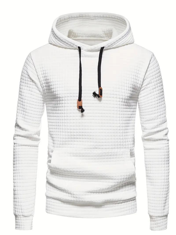 Texturierter Herren-Kapuzenpullover