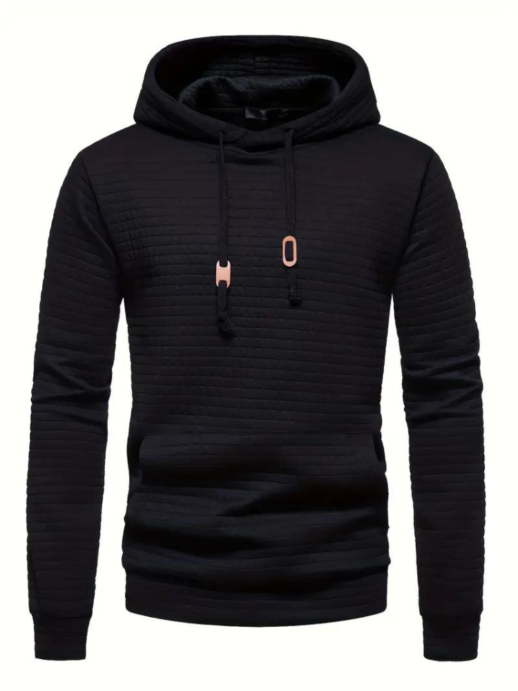 Texturierter Herren-Kapuzenpullover