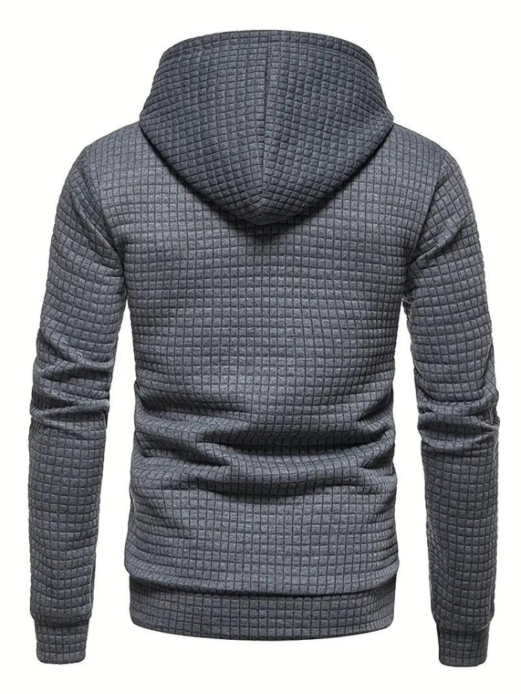 Texturierter Herren-Kapuzenpullover