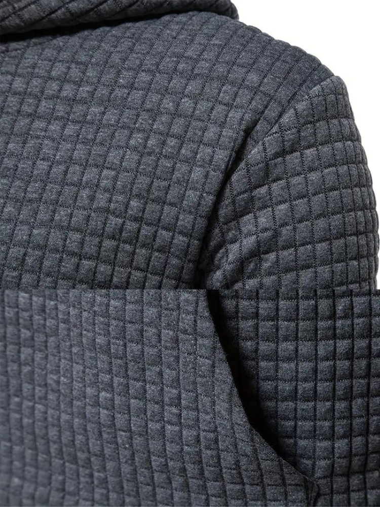Texturierter Herren-Kapuzenpullover