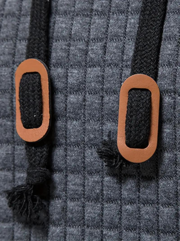 Texturierter Herren-Kapuzenpullover