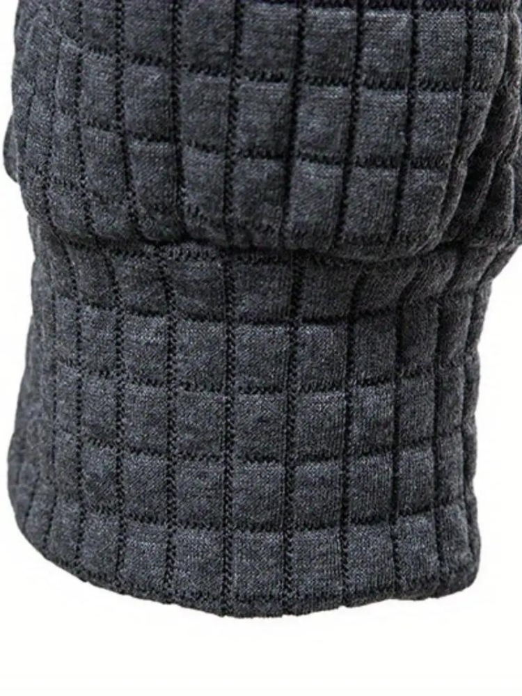 Texturierter Herren-Kapuzenpullover