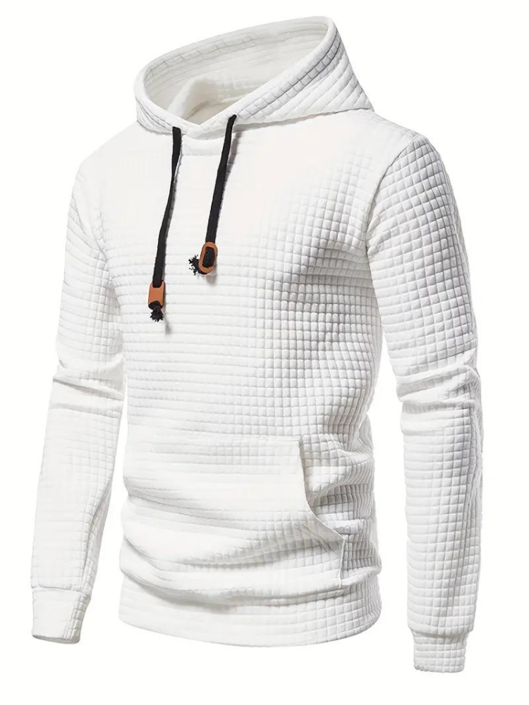 Texturierter Herren-Kapuzenpullover