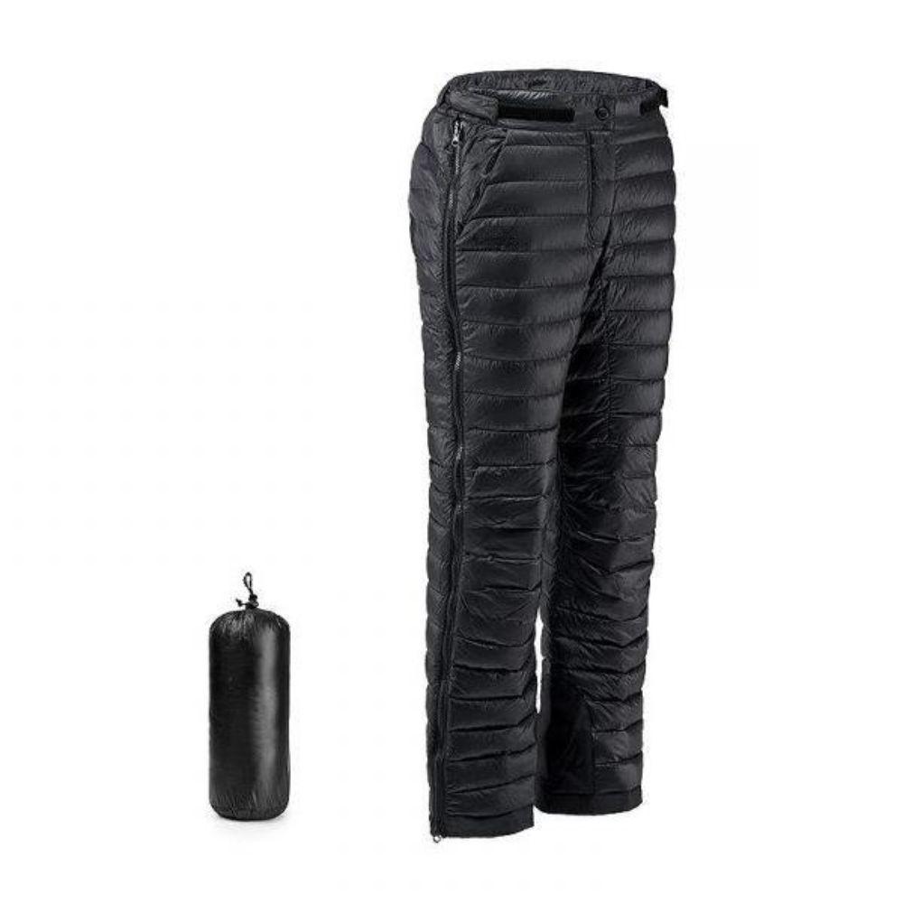 Thermo-Gänsedaunenhose mit Reißverschluss für Outdoor, Camping, Wandern und Skifahren