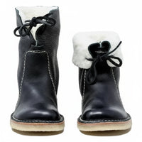 Thermo-Wanderstiefel aus echtem Leder mit Wollfutter