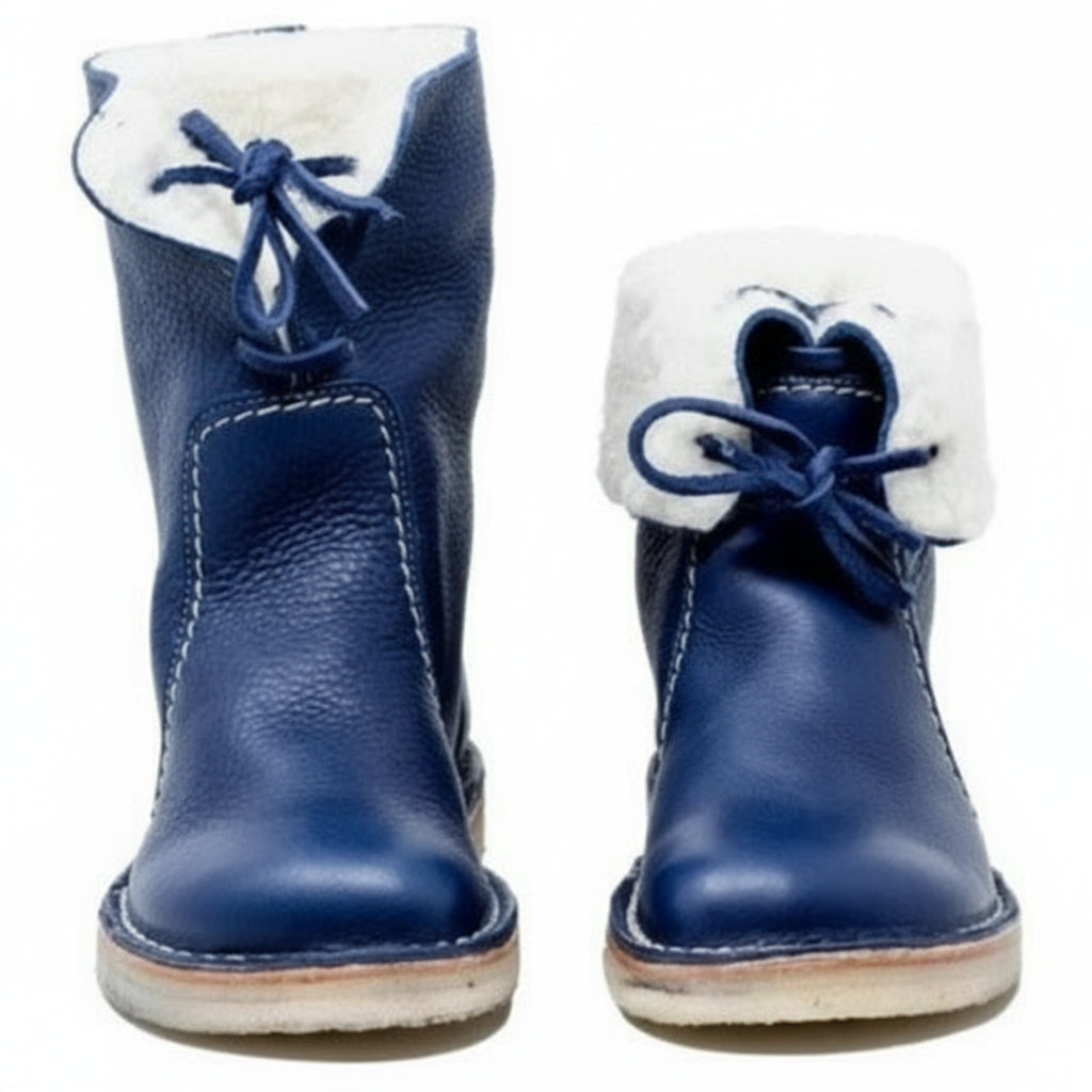 Thermo-Wanderstiefel aus echtem Leder mit Wollfutter