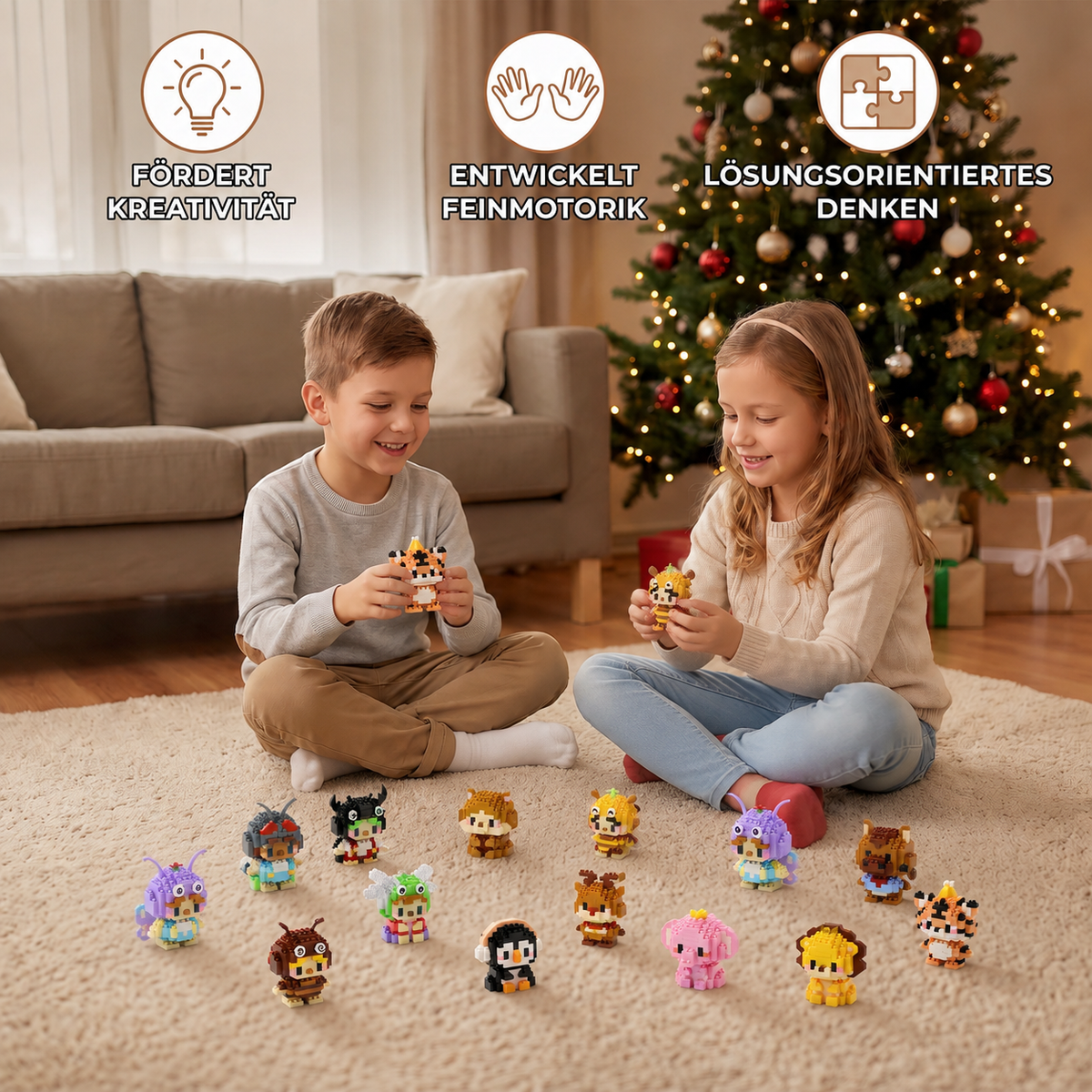 Tiere-Bausteine-Adventskalender – 24 Tage mit süßen Baufiguren