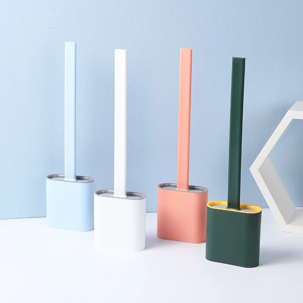 Toilettenbürste mit flexiblem Silikonkopf für hygienische, einfache Reinigung im modernen Design