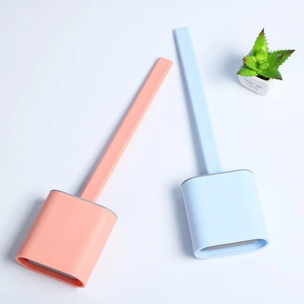 Toilettenbürste mit flexiblem Silikonkopf für hygienische, einfache Reinigung im modernen Design