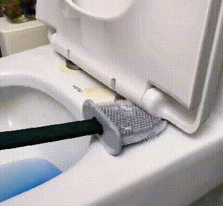 Toilettenbürste mit flexiblem Silikonkopf für hygienische, einfache Reinigung im modernen Design