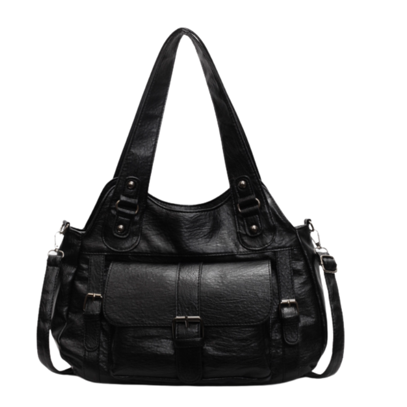 Tote-Bag aus Kunstleder im Vintage-Look