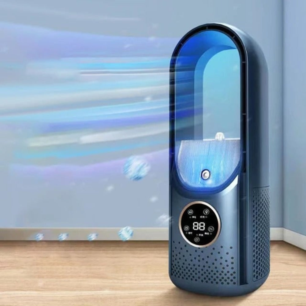 Tragbare Klimaanlage mit Wasserkühlung und rotorlosem Design – leiser Betrieb für kleine Räume