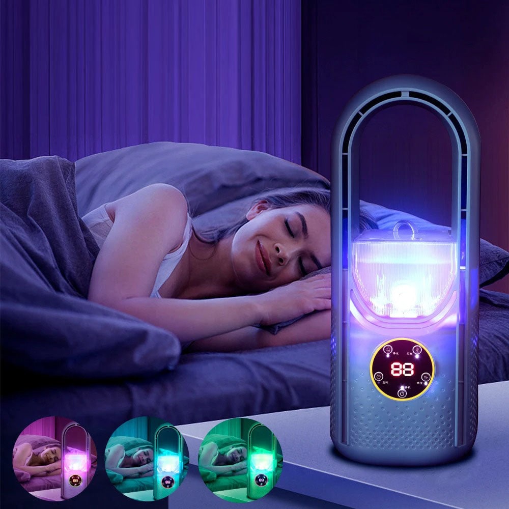 Tragbare Klimaanlage mit Wasserkühlung und rotorlosem Design – leiser Betrieb für kleine Räume