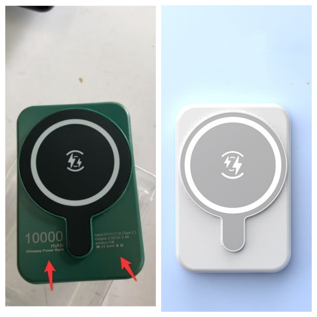 Tragbare magnetische Schnelllade-Powerbank für Smartphones mit 10.000 mAh, kabellos und im schlanken Design