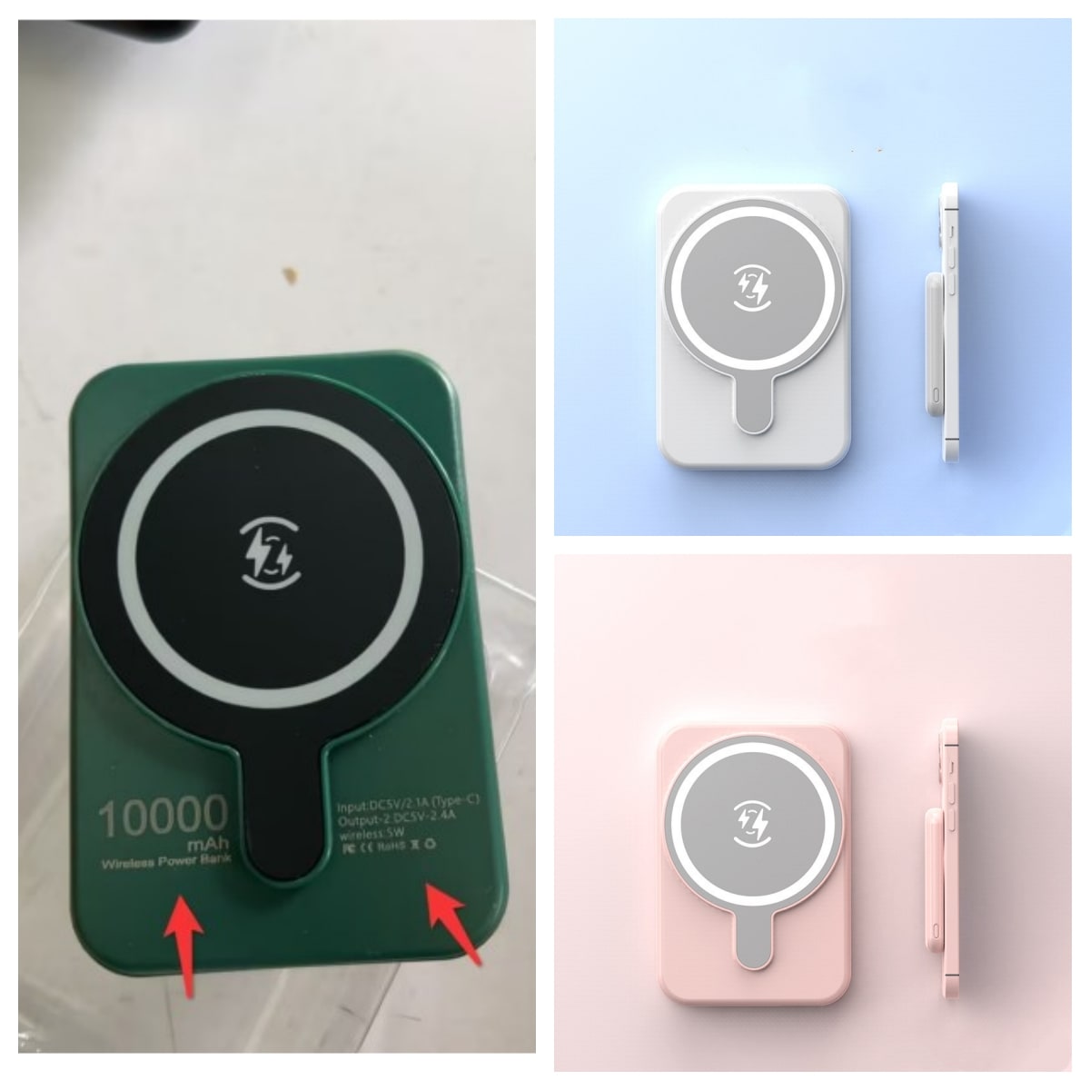 Tragbare magnetische Schnelllade-Powerbank für Smartphones mit 10.000 mAh, kabellos und im schlanken Design