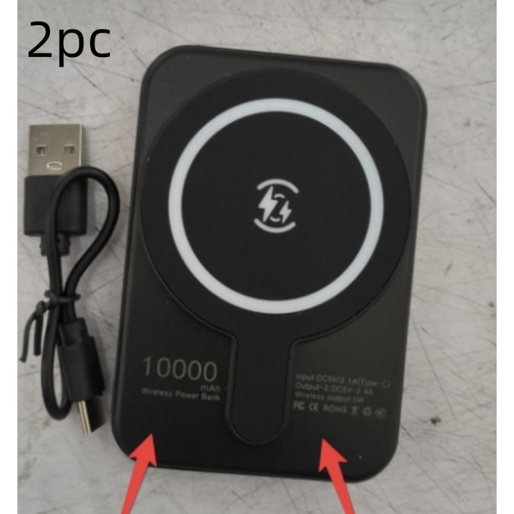 Tragbare magnetische Schnelllade-Powerbank für Smartphones mit 10.000 mAh, kabellos und im schlanken Design