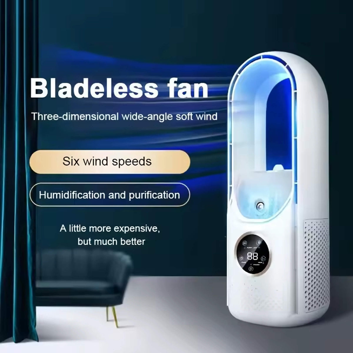 Tragbare rotorlose Klimaanlage | Ultra-leise, ergonomisches Design & ideal für Zuhause und Büro