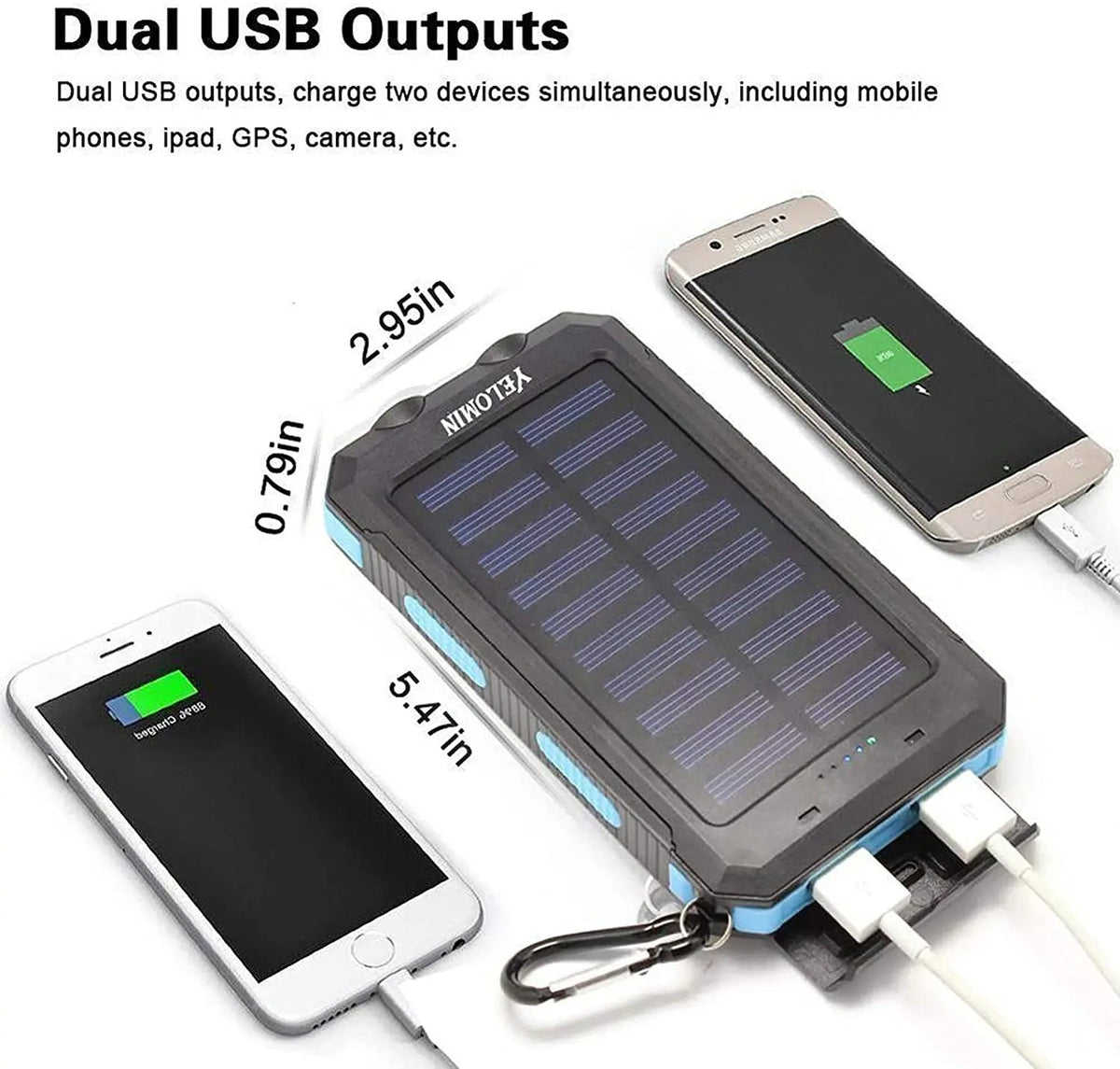 Tragbare und IP67 wasserdichte Solar-Powerbank