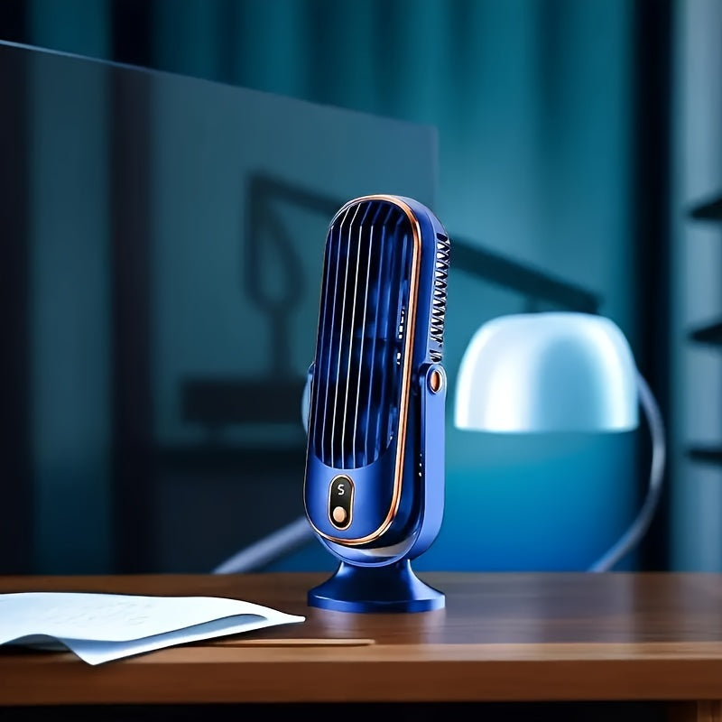 Tragbarer Klimaanlagen-Ventilator - Großer Akku, Doppelmotor, 5-Stufen-Luftkühler mit 720°-Rundum-Gebläse - Ideal für Büro, Camping, Wohnmobil, USB-Ventilator - Tolles Geschenk für Erntedankfest, Halloween, Weihnachten