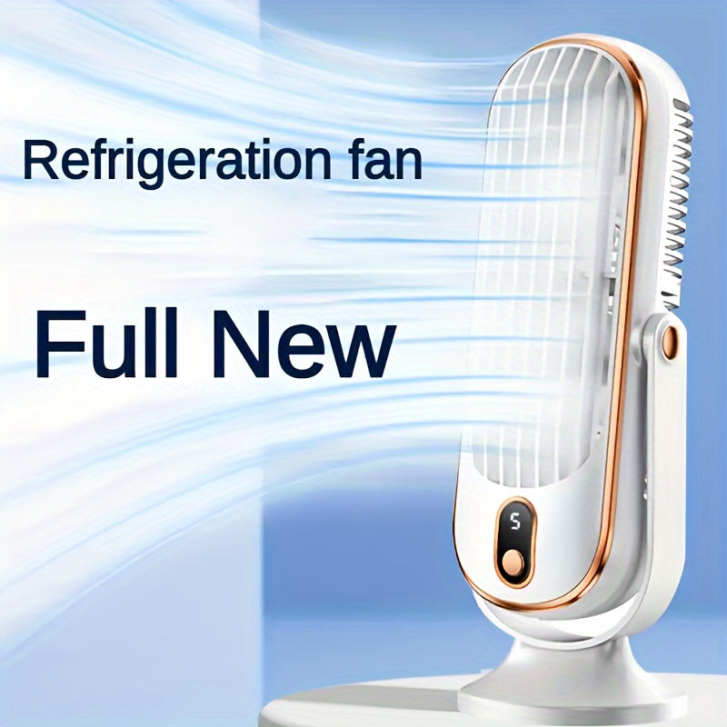 Tragbarer Klimaanlagen-Ventilator - Großer Akku, Doppelmotor, 5-Stufen-Luftkühler mit 720°-Rundum-Gebläse - Ideal für Büro, Camping, Wohnmobil, USB-Ventilator - Tolles Geschenk für Erntedankfest, Halloween, Weihnachten