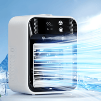 Tragbarer Klimaanlagen-Ventilator mit wiederaufladbarem Akku und einstellbarer Geschwindigkeit – kompaktes USB-Kühlgerät für Zuhause und unterwegs