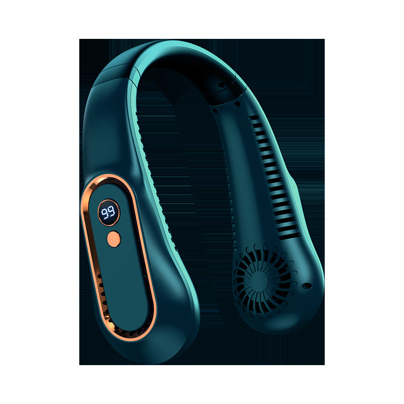 Tragbarer Nackenventilator mit Digitalanzeige, Unisex