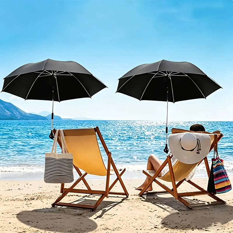 Tragbarer Sonnenschirm mit 360°-Rotation und UV-beständigem Gewebe – Ideal für Strand und Camping