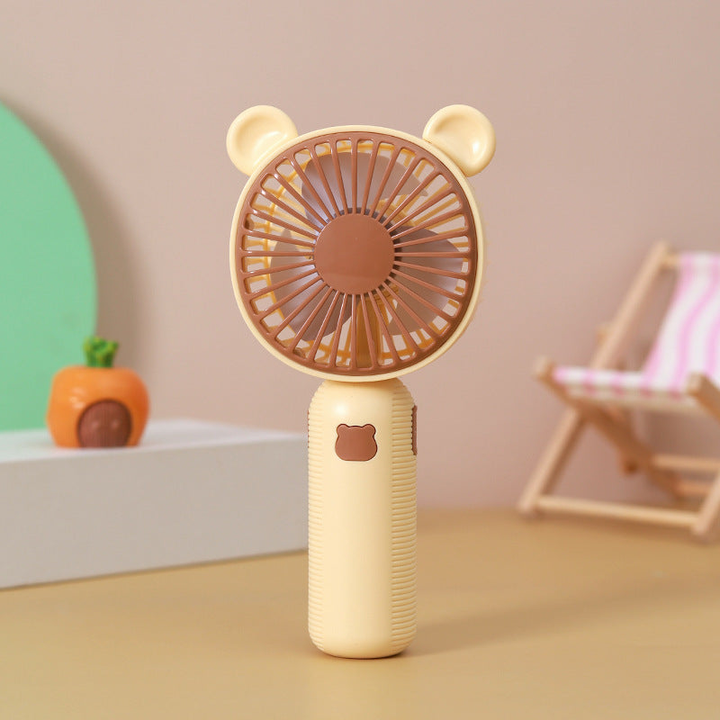 Tragbarer Unisex-Handventilator mit niedlichem Bären-Design