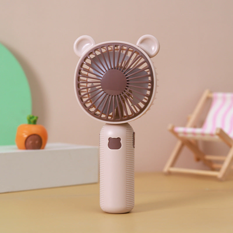 Tragbarer Unisex-Handventilator mit niedlichem Bären-Design