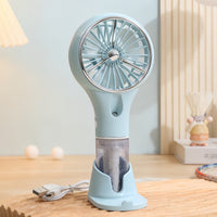 Tragbarer Unisex-Sprüh-Handventilator mit USB-Ladefunktion und ergonomischem Design