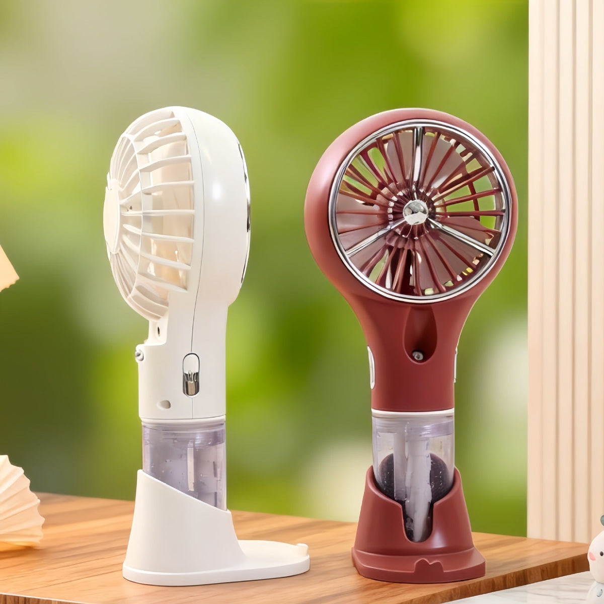 Tragbarer Unisex-Sprüh-Handventilator mit USB-Ladefunktion und ergonomischem Design