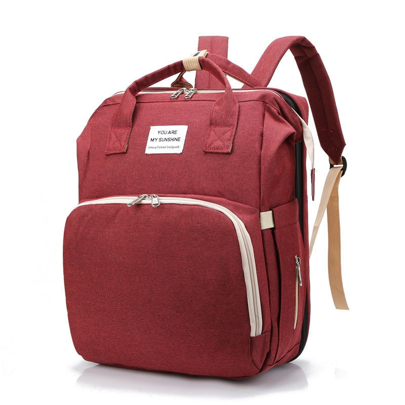 Tragbares Babybett & Wickeltasche – Multifunktionaler Reiserucksack