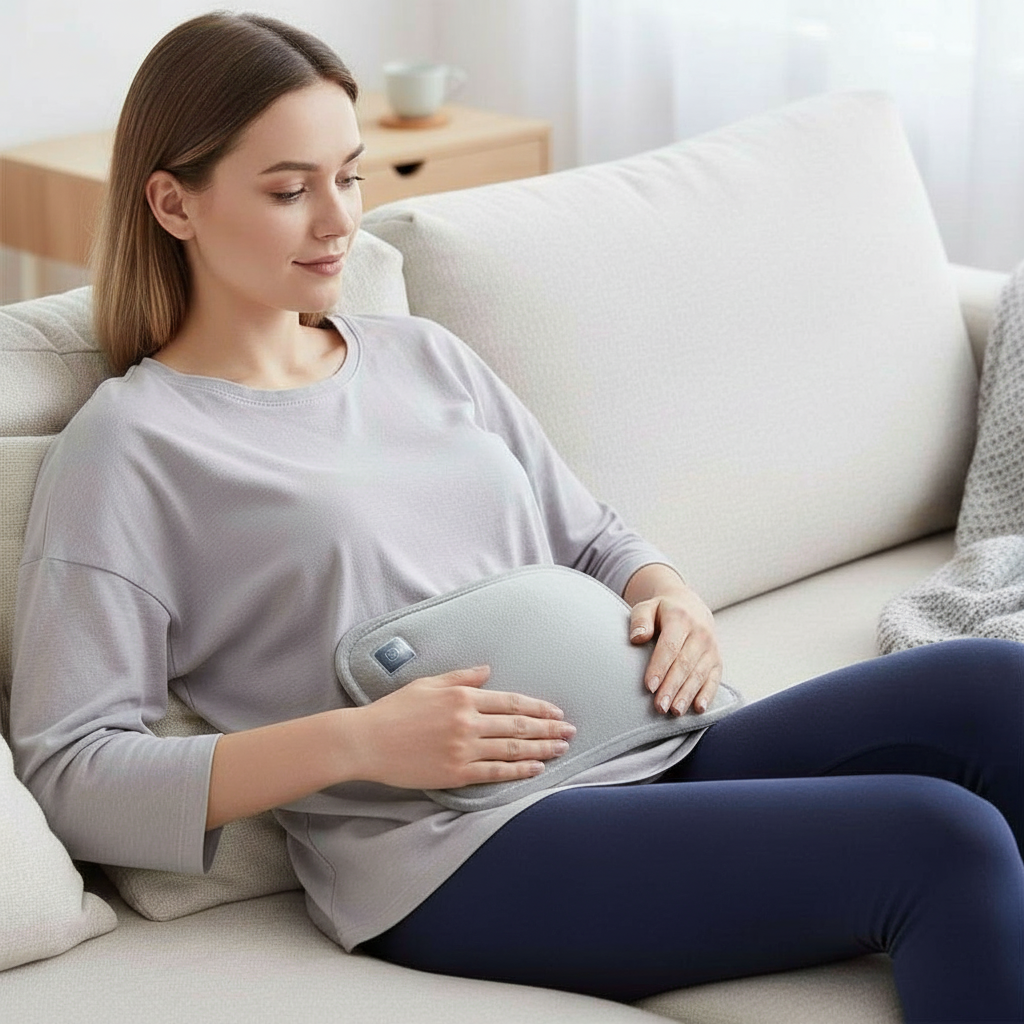 Tragbares Graphen-Heizkissen mit USB-Aufladung, 3 Temperaturstufen, ergonomischer Hand- und Bauchwärmer mit intelligenter Abschaltautomatik
